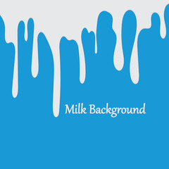 Milk White Liquid Dripping Blue Background Illustrations & Vectors