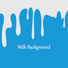 Milk White Liquid Dripping Blue Background Illustrations & Vectors