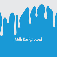 Milk White Liquid Dripping Blue Background Illustrations & Vectors