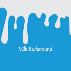 Milk White Liquid Dripping Blue Background Illustrations & Vectors