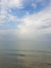 A warm summer morning on the coast of the Black sea. Anapa, Krasnodar region.