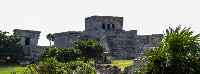 Stone temple(castle) situated in the ancient Mayan city of Tulum in Quintana Roo, Mexico.