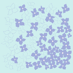 Floral trendy background for scarf print, textile, covers, surface, scrapbooking, decoupage. Bandana, pareo, home textile design