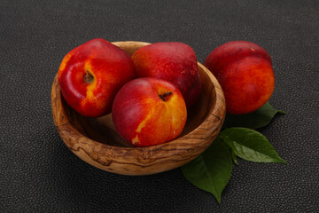 Sweet tasty ripe few nectarines