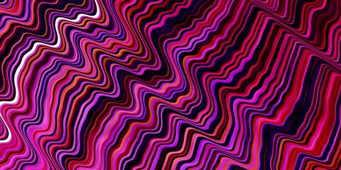 Light Pink, Yellow vector background with wry lines. Colorful illustration, which consists of curves. Pattern for ads, commercials.