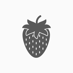 strawberry icon, fruit vector illustration