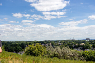 Panorama view over the Ruhr area North Rhine Westphalia Gelsenkirchen