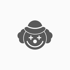 clown icon, joker vector illustration