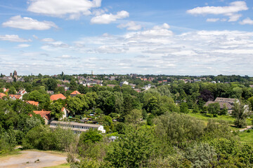 Fototapeta na wymiar Panorama view over the Ruhr area North Rhine Westphalia Gelsenkirchen