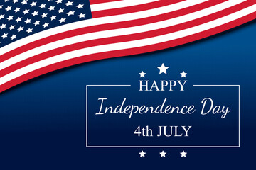 Fourth of July Independence Day. Fourth of July. Independence day greeting card, poster, flyer. Vector illustration.