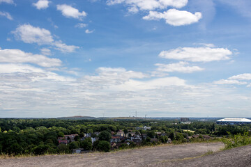 Panorama view over the Ruhr area North Rhine Westphalia Gelsenkirchen