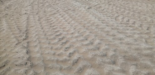 Tire pattern in dust soil