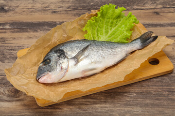 Raw Dorada fish  for cooking