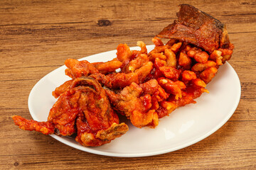 Chinese cuisine squirrel fish with sauce