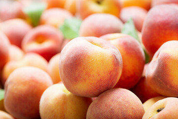 fresh peaches as background