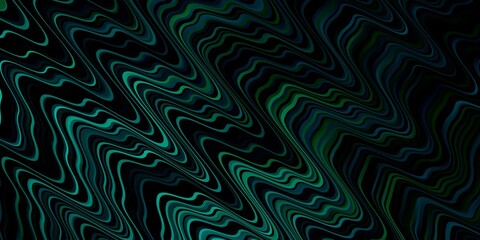 Light Blue, Green vector texture with curves. Brand new colorful illustration with bent lines. Template for cellphones.