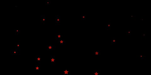 Fototapeta na wymiar Dark Red vector background with small and big stars. Decorative illustration with stars on abstract template. Pattern for websites, landing pages.