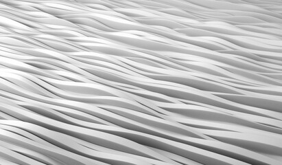 Wave Stripe White Background. 3D rendering illustration.