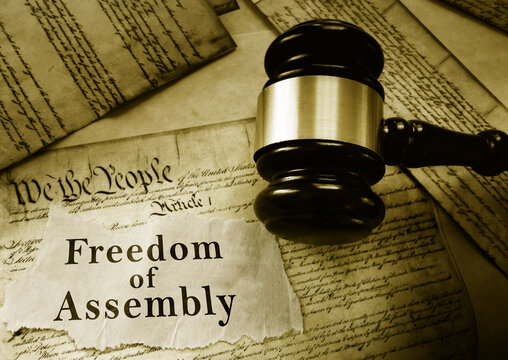 Freedom of Assembly First Amendment message