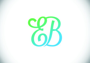 Fototapeta premium Initial Monogram Letter EB Logo Design Vector Template. EB Letter Logo Design 