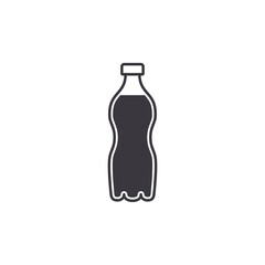 Water plastic bottle icon, Vector isolated simple flat design Illustration