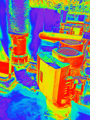 Heat loss control. Infrared shooting.