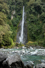 Thunder Creek Falls, South Island, New Zealand