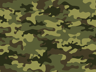 Materiał do szycia Camouflage seamless pattern green. Abstract background military camo