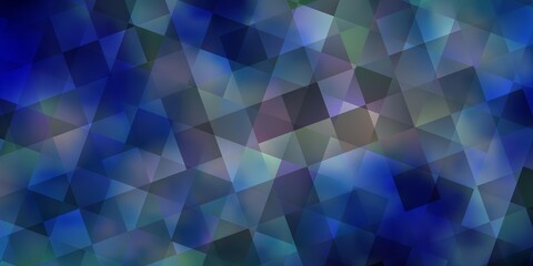 Obraz premium Light Blue, Green vector background with triangles, cubes.