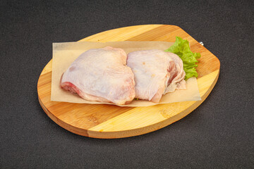 Raw chicken hip for cooking