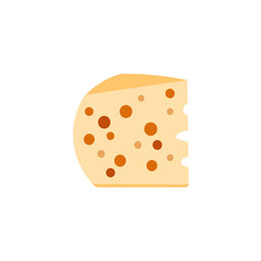 vector image of a cheese with holes