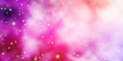 Light Pink, Yellow vector layout with bright stars. Shining colorful illustration with small and big stars. Theme for cell phones.