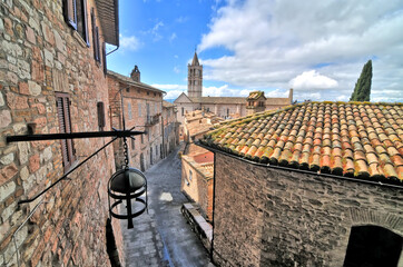 Widok miasta Asyż, Włochy © robnaw