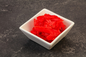 Asian cuisine marinated ginger root