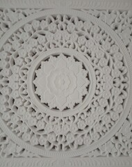White Stucco moulding, samples of a stucco moulding from plaster 
