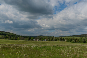 Landscape near Vernerov village and As town in spring nice day
