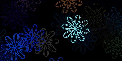 Dark Multicolor vector texture with memphis shapes.