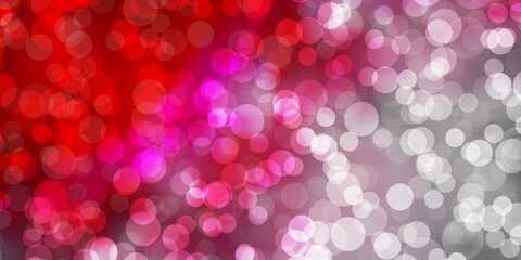 Light Red vector backdrop with dots. Abstract illustration with colorful spots in nature style. New template for a brand book.