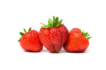 Tasty fresh and sweet strawberry on white background