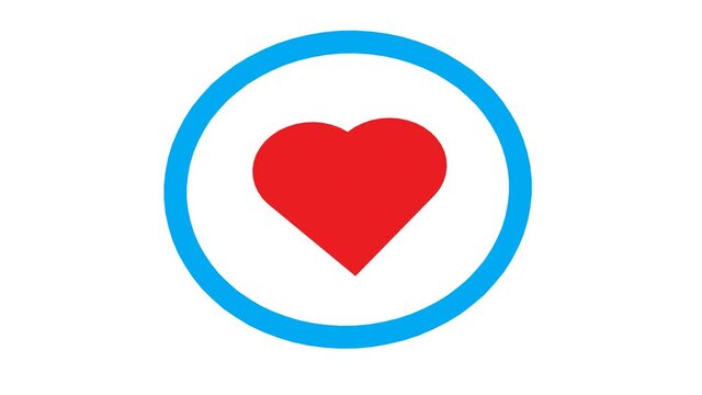 Diabetes awareness. World Diabetes Day concept with the Blue Circle logo for diabetes prevention information. World Diabetes Day. Blue circle and heart. Insulin dependence. Medical animation