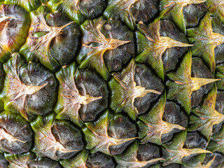 Texture of the peel of the pineapple
