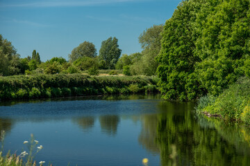 River Calder, Wakefield, West Yorkshire, United Kingdom.
