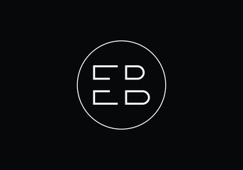 Initial Monogram Letter EB Logo Design Vector Template. EB Letter Logo Design 