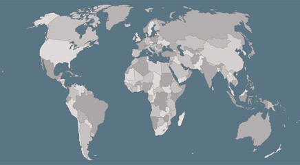 Obraz na płótnie Canvas World map template with smooth colors