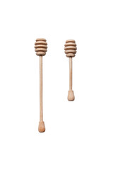 Wooden honey sticks on a white background. honey dipper