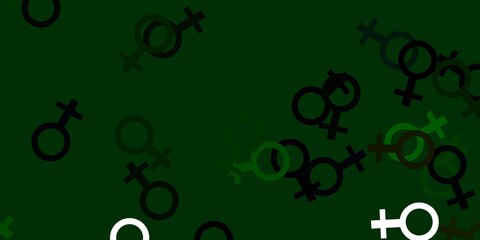 Light Green, Red vector template with businesswoman signs.