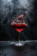 wine splash  in slow motion