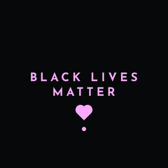 Black Lives Matter banner with heart vector