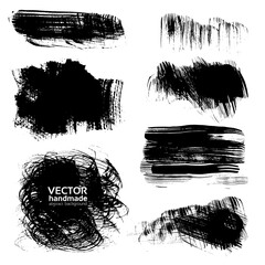Backgrounds of painted brush strokes of ink paint