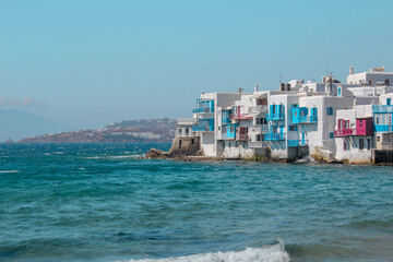 Greek Homes Jutting Out Into the Sea